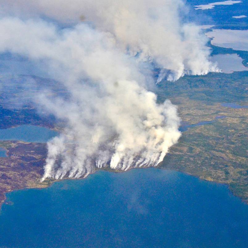 Photograph of tundra fires
